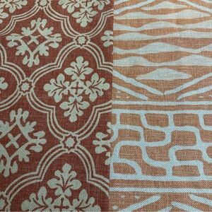 VERVAIN exclusive Pattern TAURASI LOT Of 2 samples  Fabric 26” X 26”